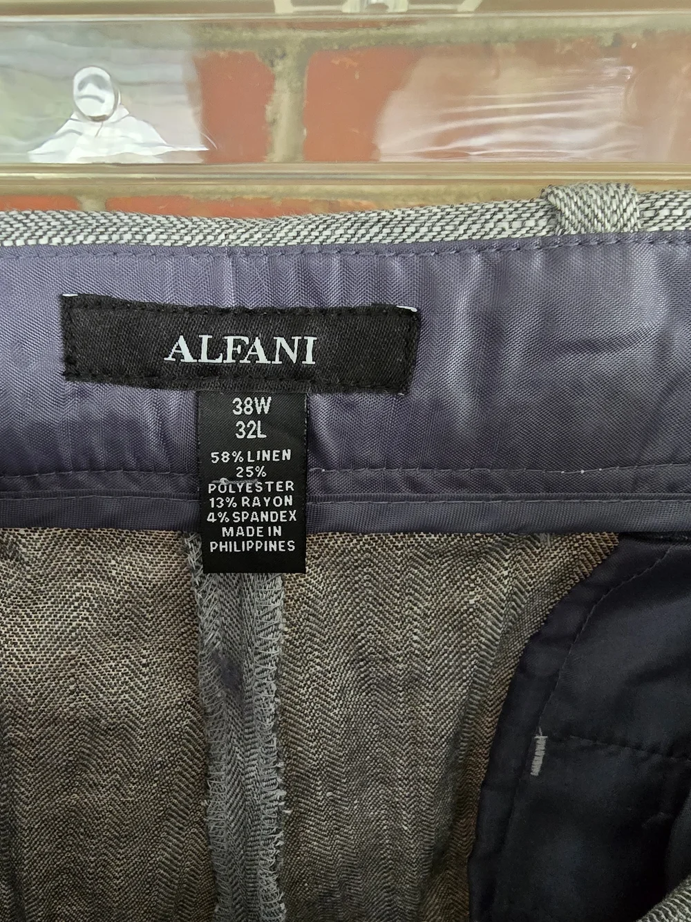 Alfani Men's Light Gray Linen-Blend Suit